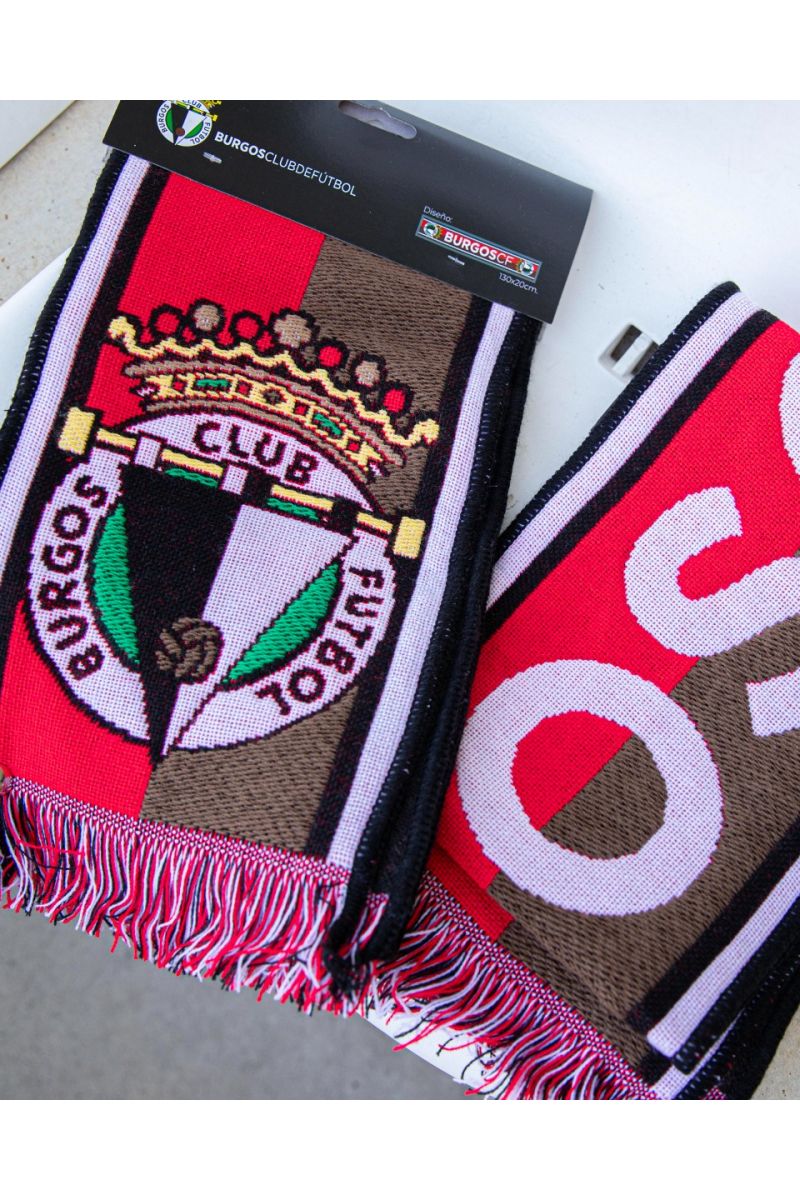 Bufanda roja y marrón Burgos Club de Fútbol